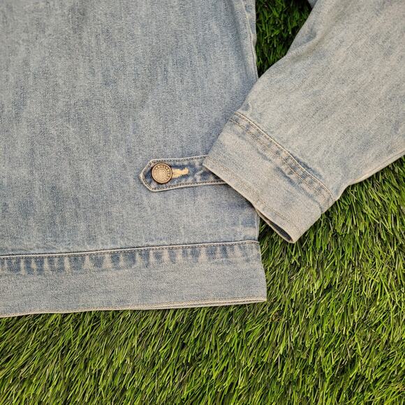 Vintage 90s Bliss-Blass Jacket Womens Large 22x22 Blue Boxy - Picture 11 of 16